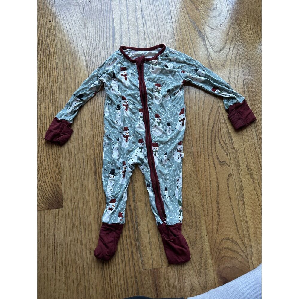 Emerson Bamboo 3-6M Snowman Pajama Sleeper